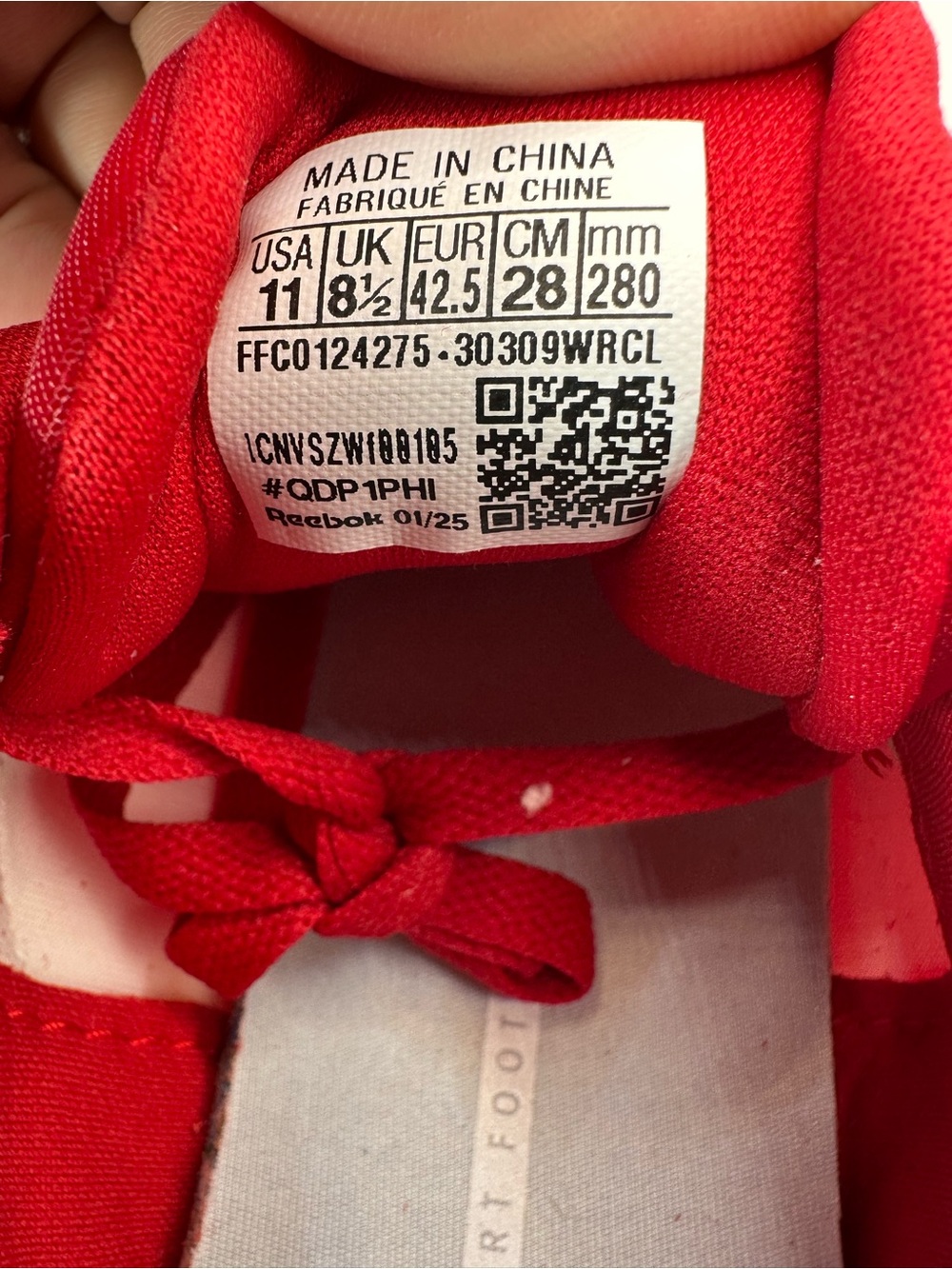 Reebok Red & White Retro Runner Sneakers - Picture 8 of 8